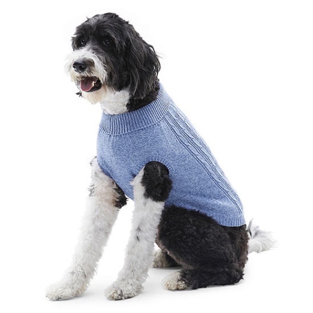 Blue Marl St. John's Bark Dog Sweater XS NWT